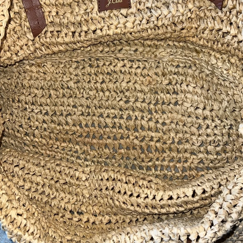 J. Crew Tan Woven Tote Bag - Picture 7 of 9